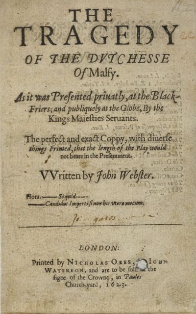 John Webster – The Duchess of Malfi Play