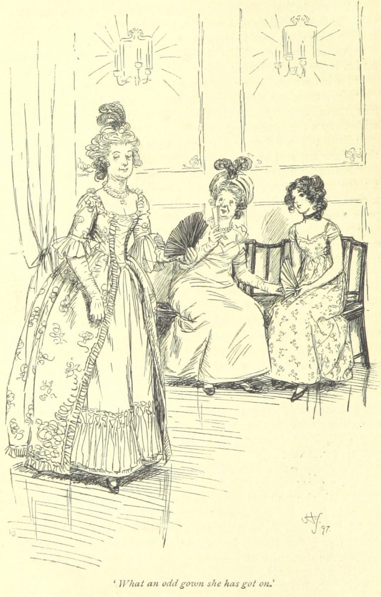 Jane Austen Northanger Abbey - What an odd gown she has got on!