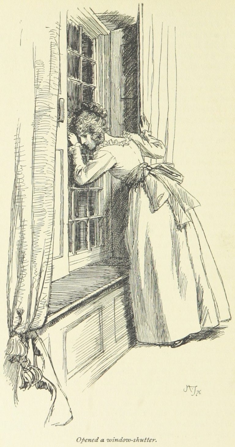 Jane Austen Sense and Sensibility - Opened a window-shutter