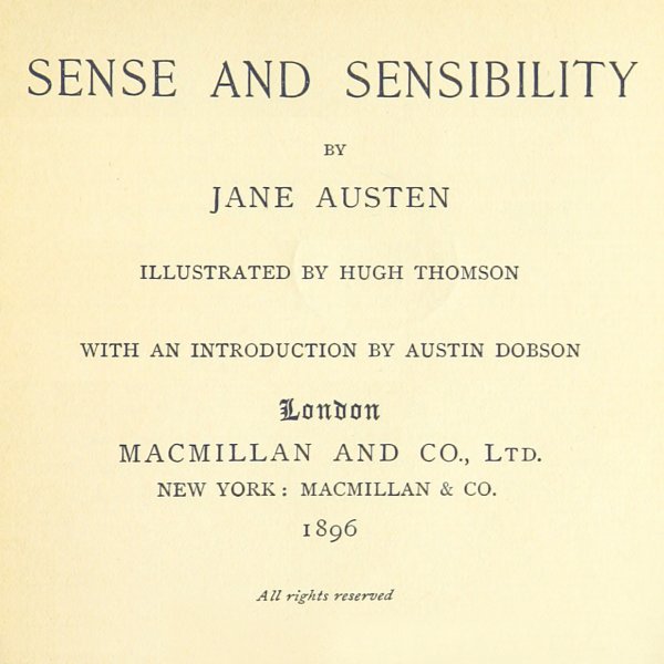 Sense and Sensibility by Jane Austen