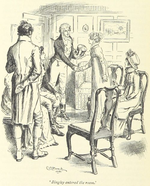 Jane Austen Pride and Prejudice - Bingley entered the room