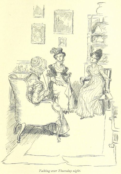 Jane Austen Mansfield Park - talking over Thursday night