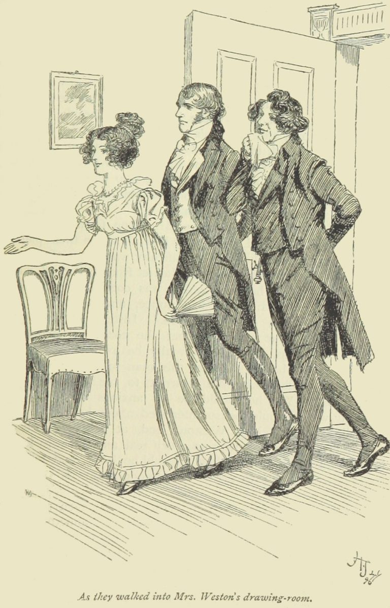 Jane Austen Emma - as they walked into Mrs. Weston's drawing-room