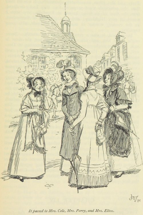 Jane Austen Emma - it passed, of course, to Mrs. Cole, Mrs. Perry, and Mrs. Elton