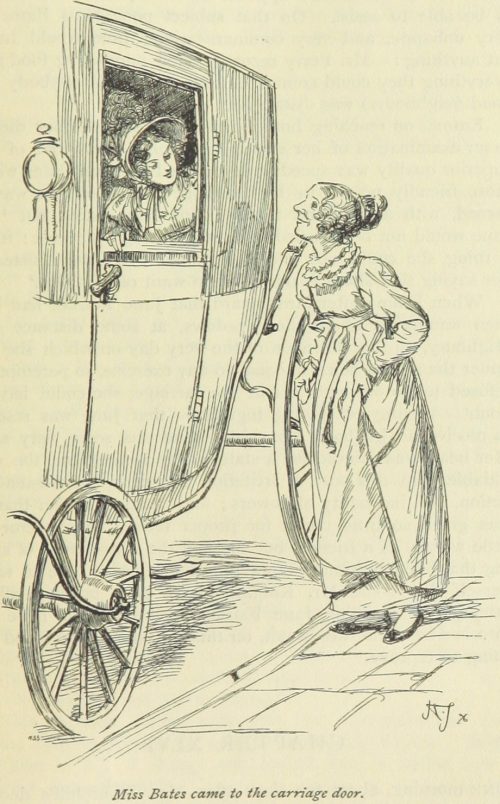 Jane Austen Emma - Miss Bates came to the carriage door