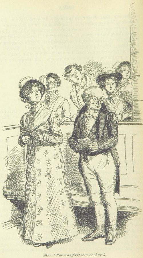 Jane Austen Emma - Mrs. Elton was first seen at church