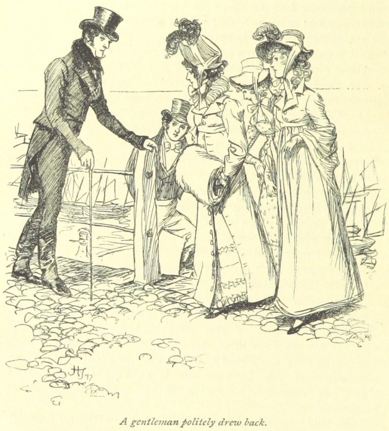 Jane Austen Persuasion - a gentleman politely drew back