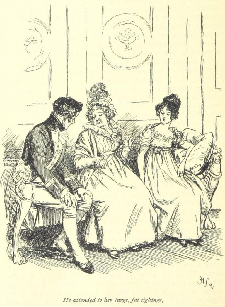 Jane Austen Persuasion - he attended to her large fat sighings