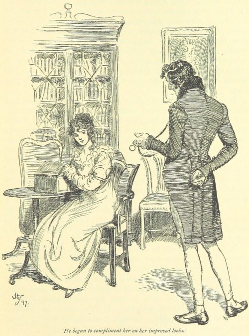 Jane Austen Persuasion - he began to compliment her on her improved looks