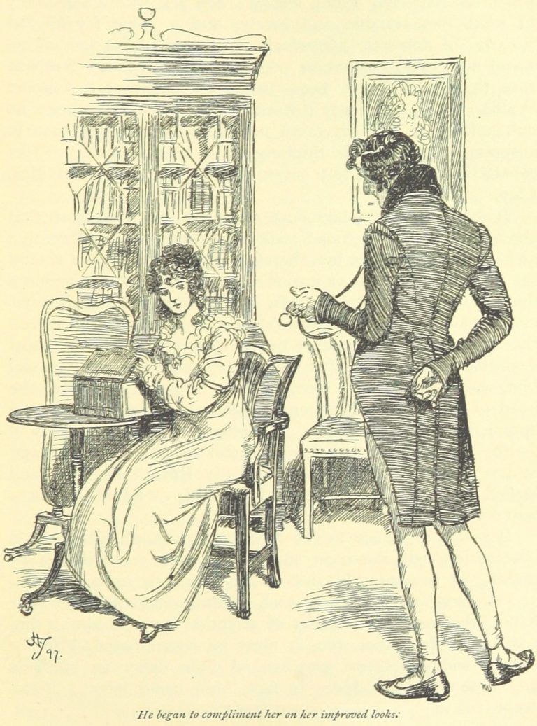 Jane Austen Persuasion – he began to compliment her on her improved looks