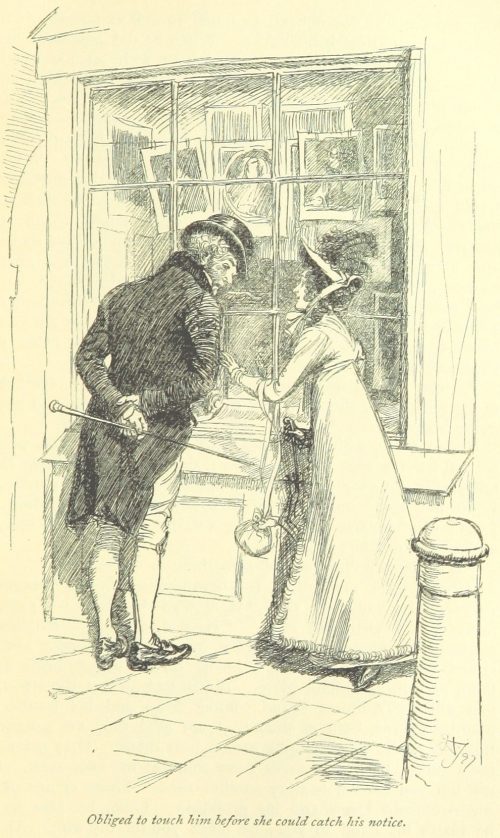 Jane Austen Persuasion - obliged to touch before she could catch his notice