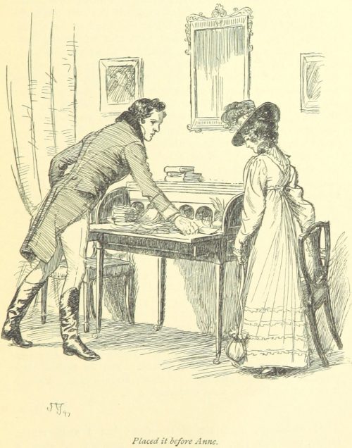 Jane Austen Persuasion - placed it before Anne