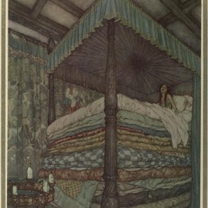 The Real Princess Illustration by Edmund Dulac - I have hardly closed my eyes the whole night! Heaven knows what was in the bed.