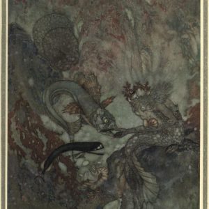 The Mermaid Illustration by Edmund Dulac - The Merman King had been for many years a widower