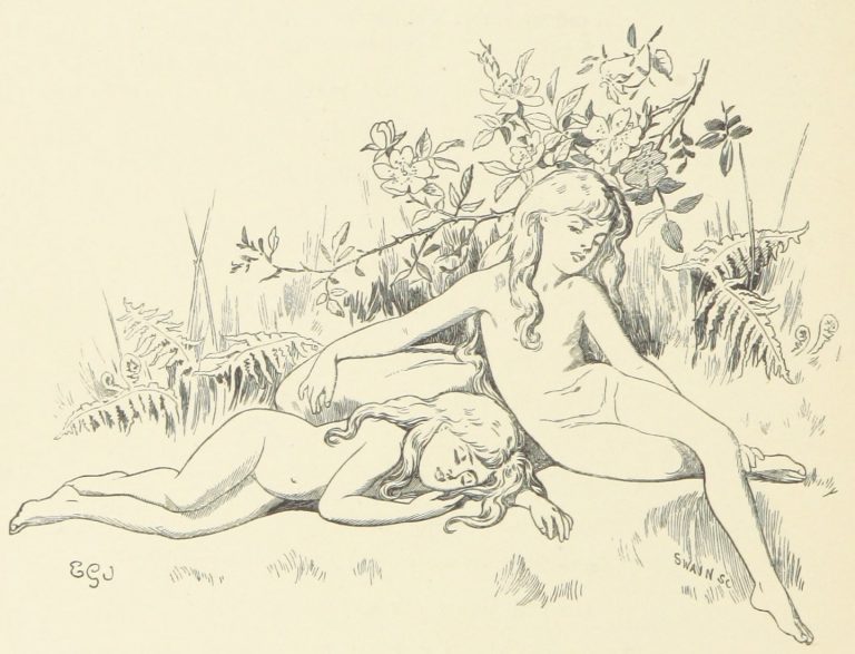 Sleeping Fairies Illustration by E. Gertrude Thomson