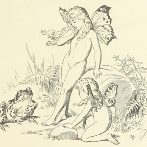 Fairies and Frog Illustration by E. Gertrude Thomson