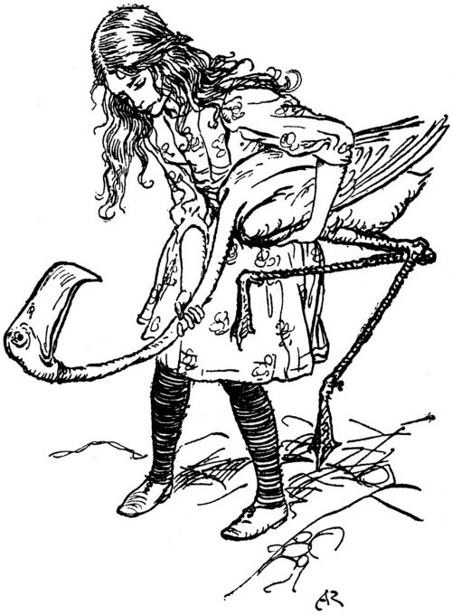 Alice's Adventures in Wonderland - Alice Playing Croquet