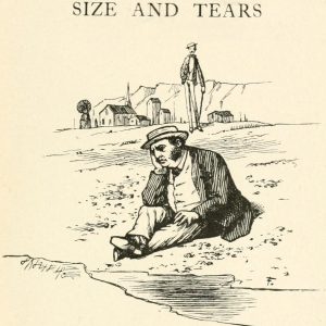 Size and Tears Poem - When on the sandy shore I sit Illustration by Arthur B. Frost