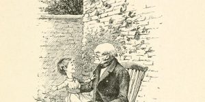 Poeta fit, non nascitur Poem - Child on old man's knee Illustration by Arthur B. Frost