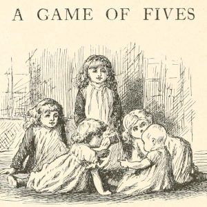 A Game of Fives Poem - Five little girls Illustration by Arthur B. Frost