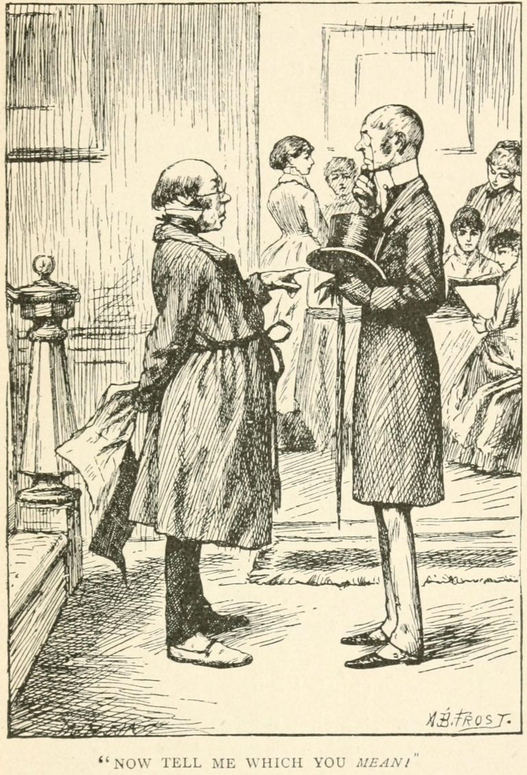 A Game of Fives Poem - Now tell me which you mean Illustration by Arthur B. Frost