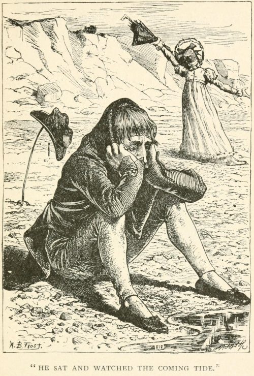 The Three Voices Poem - He sat and watched the coming tide Illustration by Arthur B. Frost