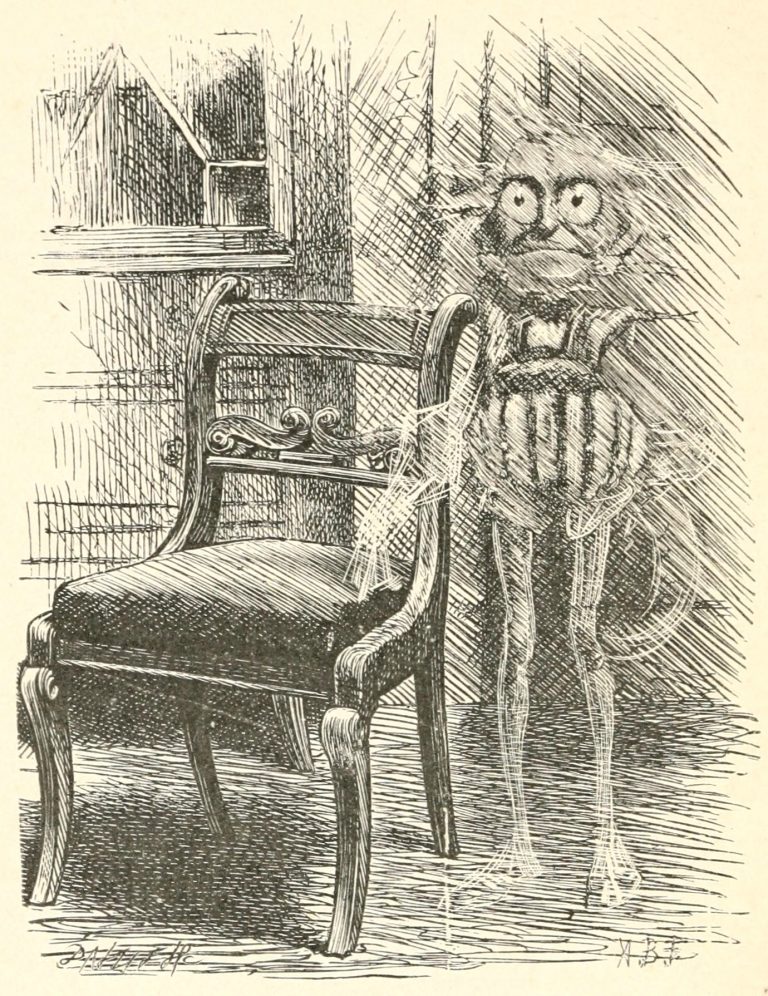 Phantasmagoria Poem - The Thing Behind a Chair Illustration by Arthur B. Frost