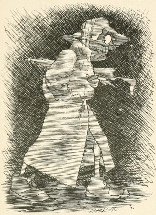 Phantasmagoria Poem - To walk four miles through mud and rain Illustration by Arthur B. Frost