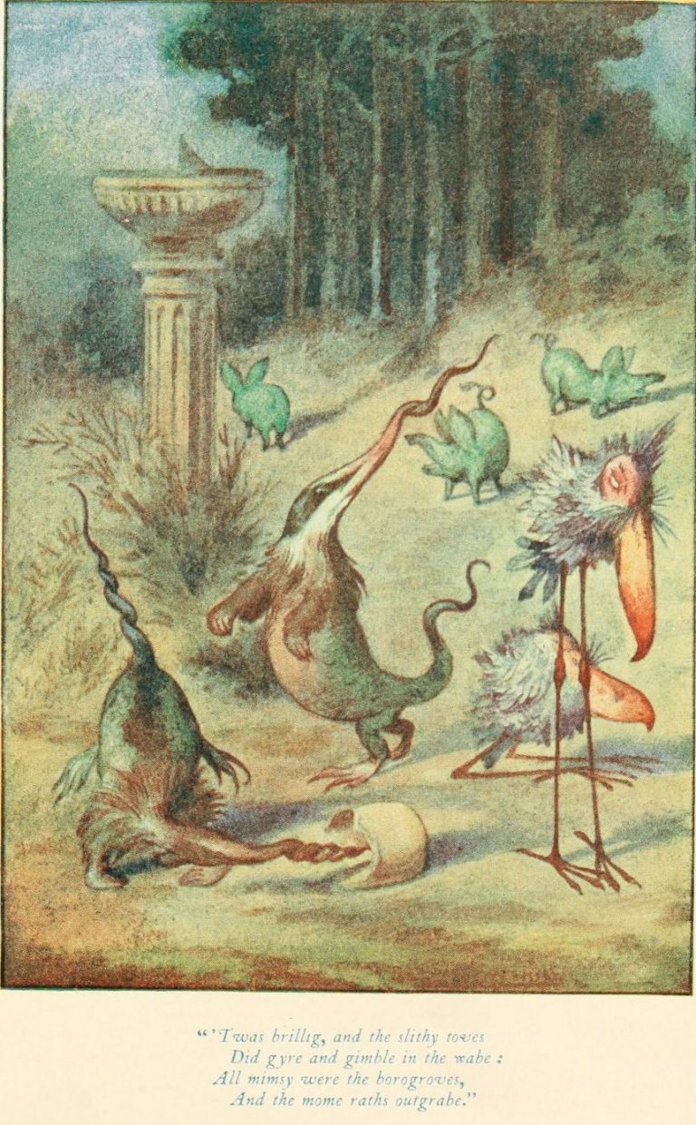 Through the Looking-Glass - Twas brillig, and the slithy toves Illustration by John Tenniel
