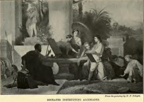 Socrates Instructing Alcibiades After the painting by H.F. Schopin