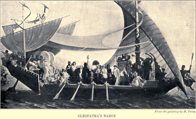 Cleopatra's Barge From the painting by H. Picou