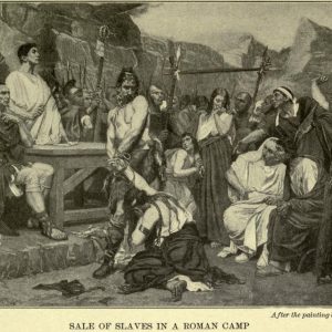 Sale of Slaves in a Roman Camp After the painting by R. Coghe