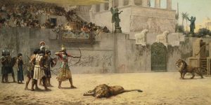 Archery Practice of a Persian King. After the painting by F.A. Bridgman