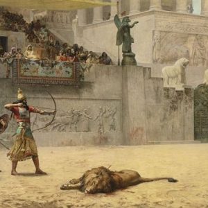 Archery Practice of a Persian King. After the painting by F.A. Bridgman