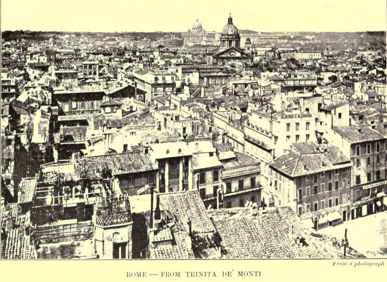 Rome from Trinita De Monti from a photograph