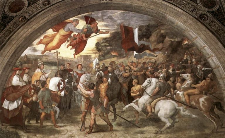 Leo I Entering Rome, Fresco by Raphael