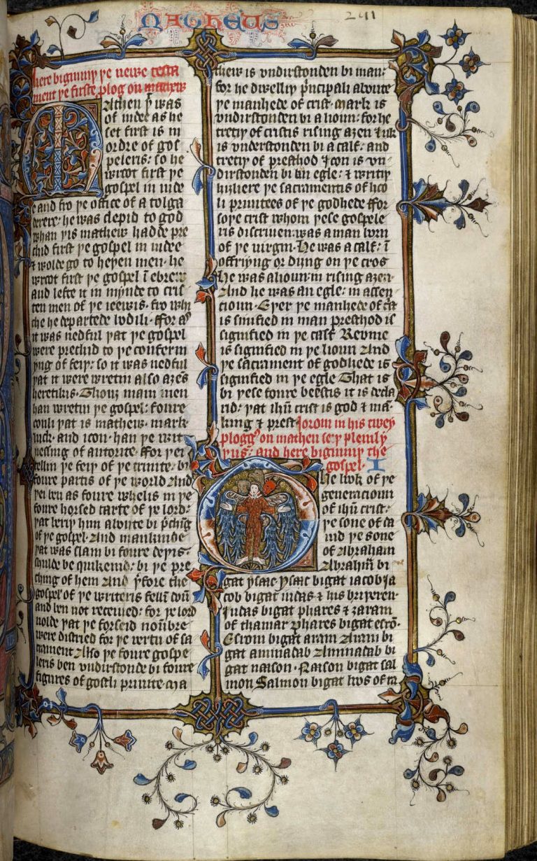 Facsimile of Page from Wyclif Bible