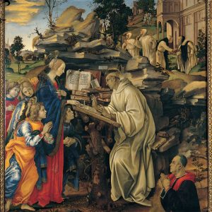 Saint Bernard From the painting by Filippino Lippi, La Badia, Florence