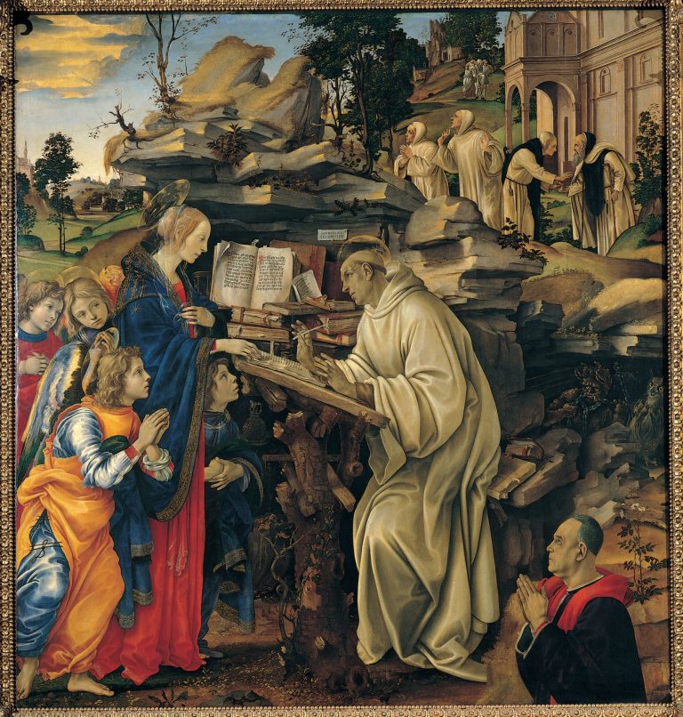 Saint Bernard From the painting by Filippino Lippi, La Badia, Florence