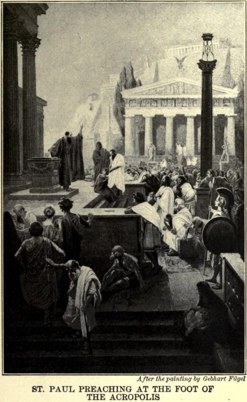 St. Paul Preaching at the Foot of the Acropolis After the painting by Gebhart Fügel