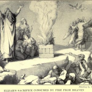 Elijah's Sacrifice Consumed by Fire from Heaven After the painting by C.G. Pfannschmidt