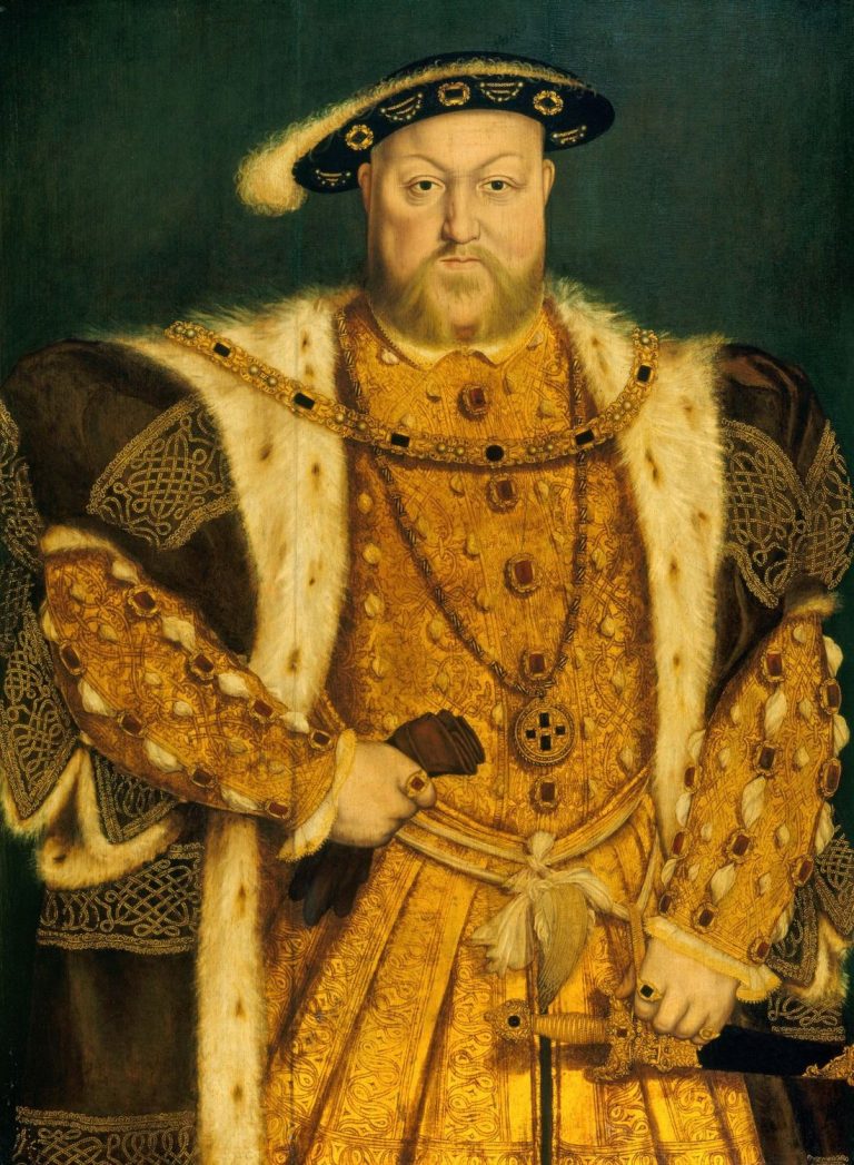 Henry VIII. of England After the painting by Hans Holbein, Windsor Castle, England