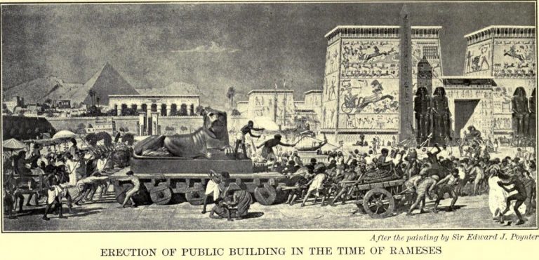 Erection of Public Building in the Time of Rameses After the painting by Sir Edward J. Poynter
