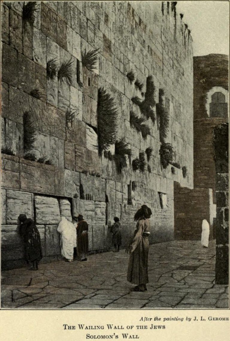 Solomon's Wall, The Wailing Wall of the Jews After the painting by J.L. Gerome
