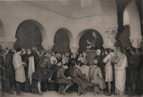 Abélard Teaching in the Paraclete After the painting by A. Steinheil