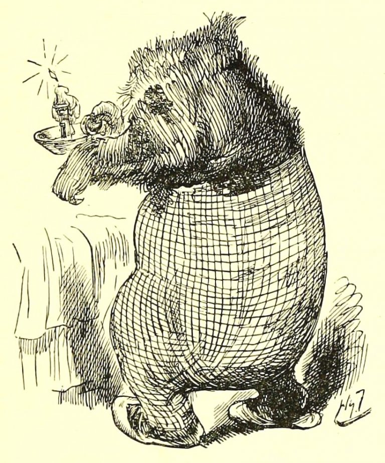 Sylvie and Bruno - A Bear Without A Head Illustration by Harry Furniss