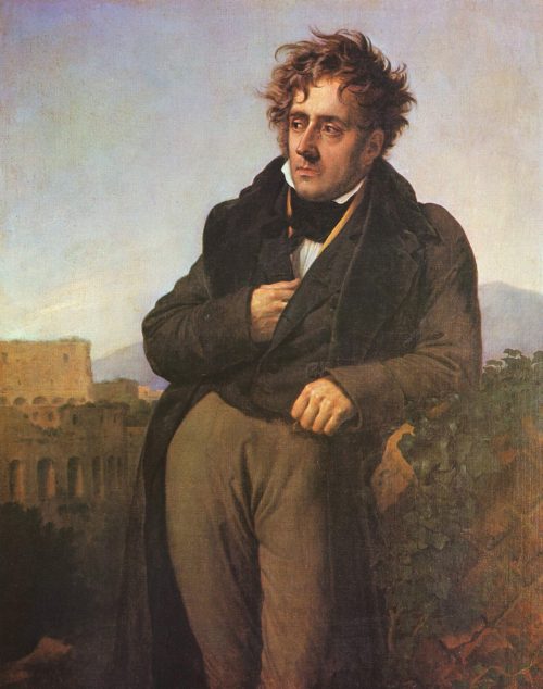 Chateaubriand Meditating on the Ruins of Rome, painting by Anne-Louis Girodet de Roussy-Trioson