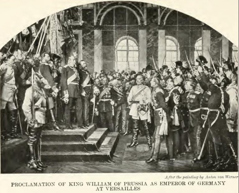 Proclamation of King William of Prussia as Emperor of Germany, at Versailles After the painting by Anton von Werner