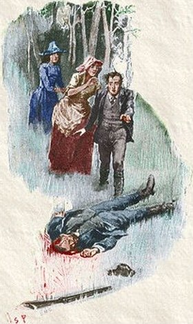 Sherlock Holmes The Boscombe Valley Mystery The head had been beaten in by repeated blows of some heavy and blunt weapon