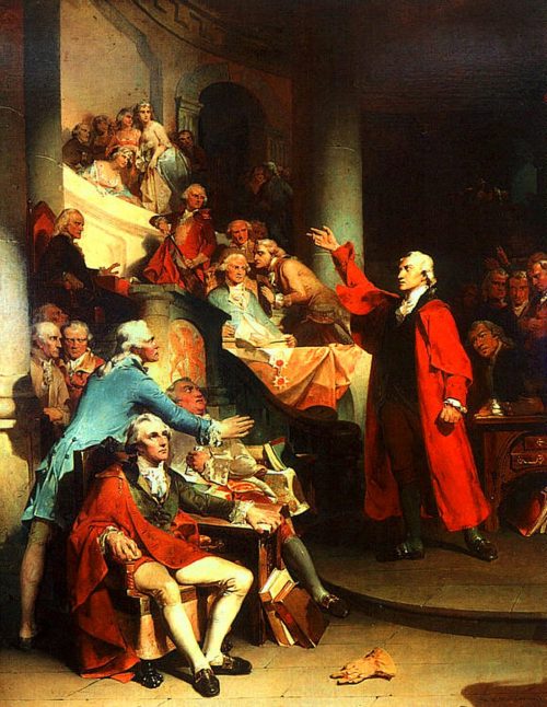 Patrick Henry's Speech in the House of Burgesses, painting by Peter Frederick Rothermel
